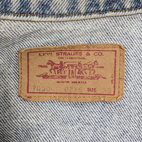 80s Vintage Levi's Denim Trucker Jacket - Picture 5 of 6